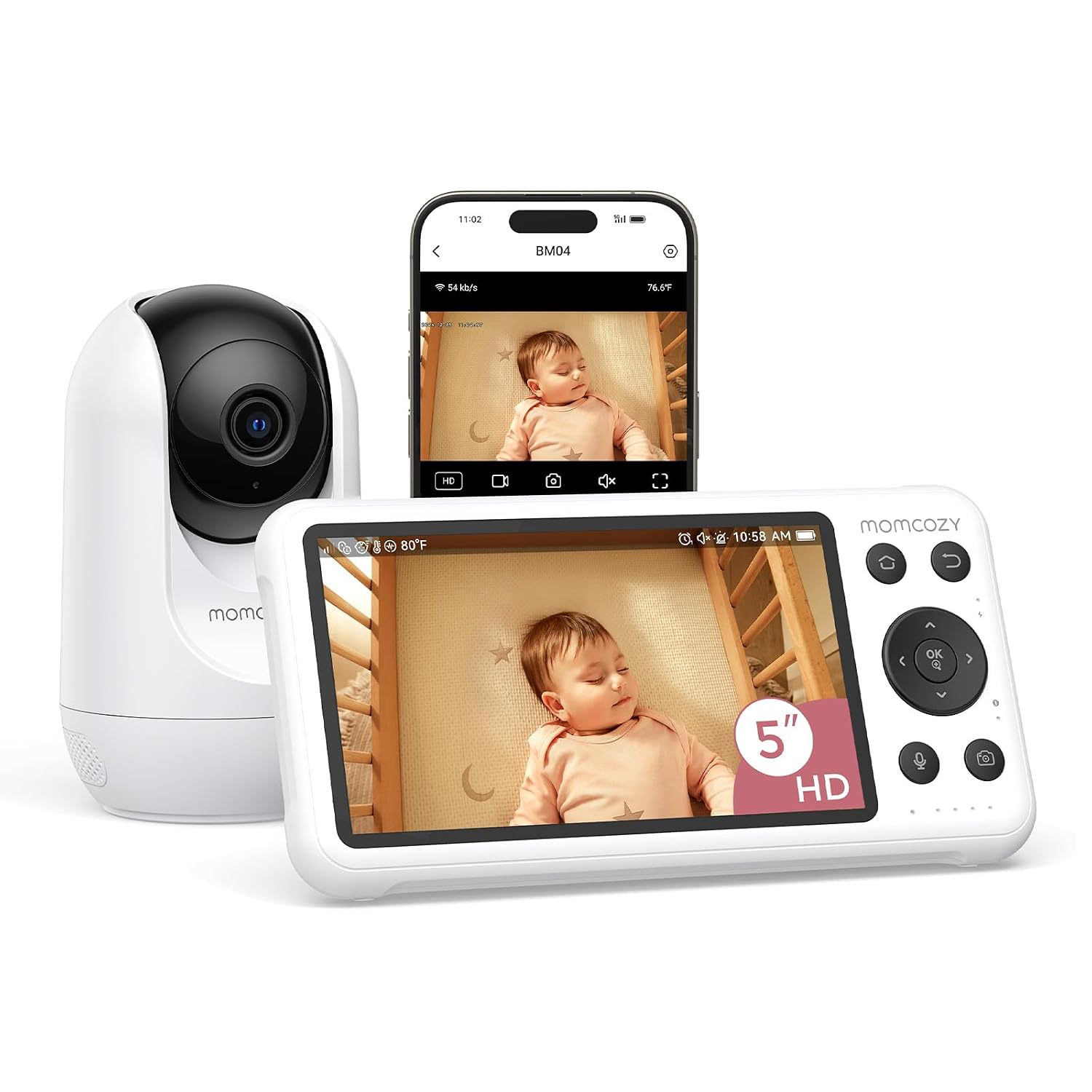 Momcozy Smart WiFi Baby Monitor with Camera and Audio